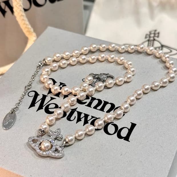 풀박스) 비비안웨스트우드 올림피아드 펄 진주 초커 목걸이