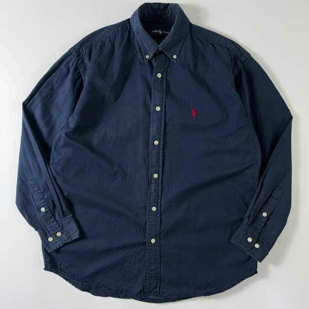 Polo  폴로 랄프로렌 자수 블레이크 코튼 네이비 셔츠  