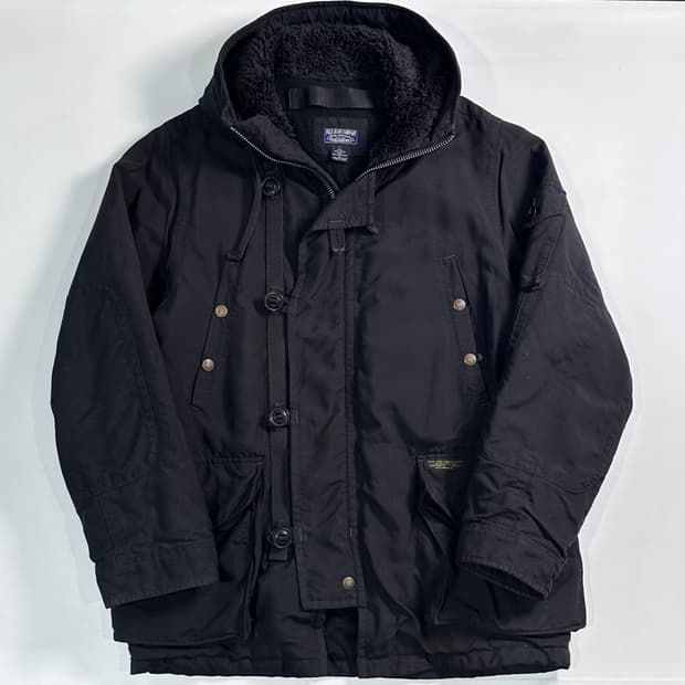 폴로 진스 블랙 밀리터리 파카 