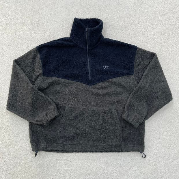 M 리 반집업 플리스 맨투맨 0305M