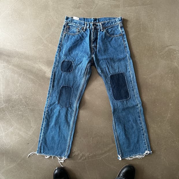 Levis 리바이스 505 패치워크 커스텀 데님 팬츠 w31