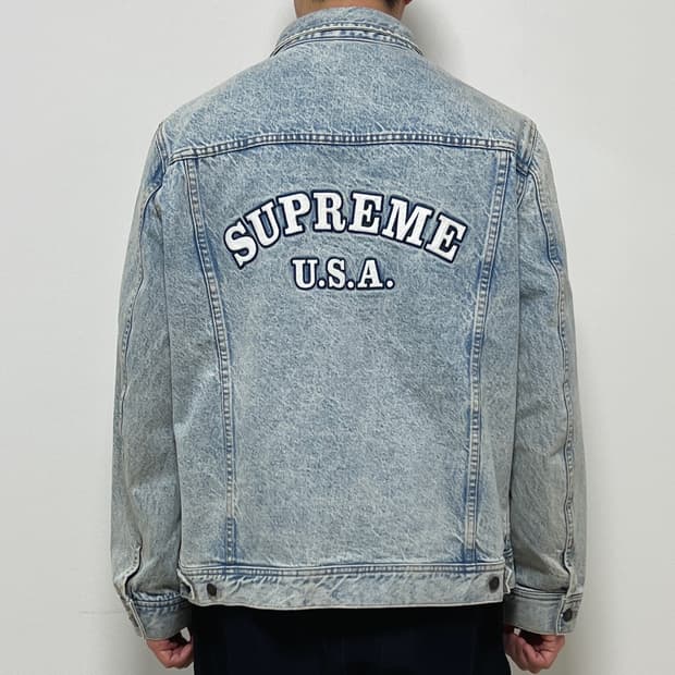 슈프림 16SS 데님 트러커 자켓 연청 