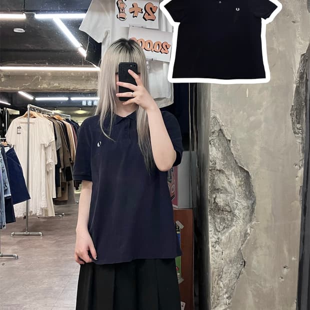 프레드페리 반팔 카라티 네이비 XL  #csz3889