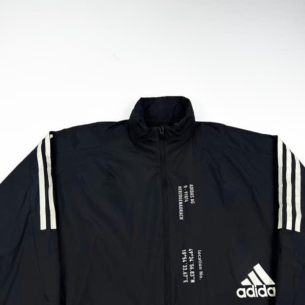 아디다스 오리지널 삼선 블랙 바람막이 자켓 (M)