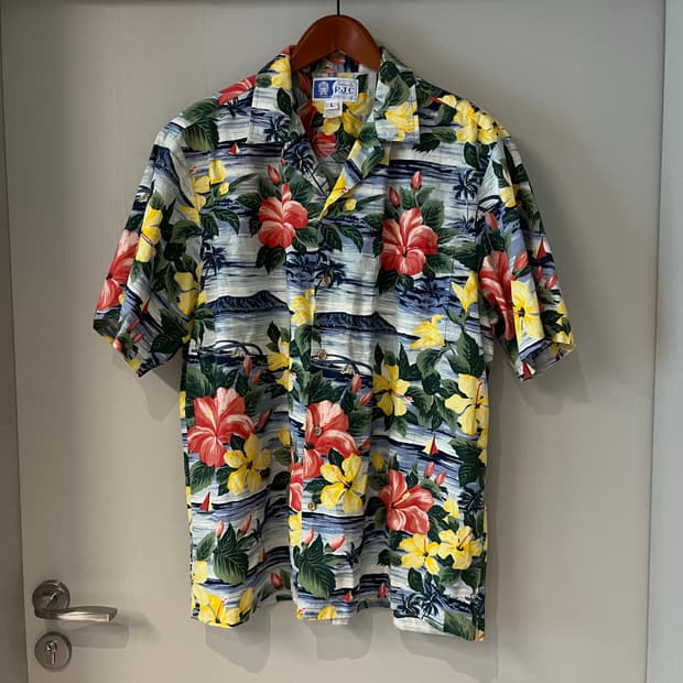 RJC 하와이안 플라워 셔츠 L Made In Hawaii , USA