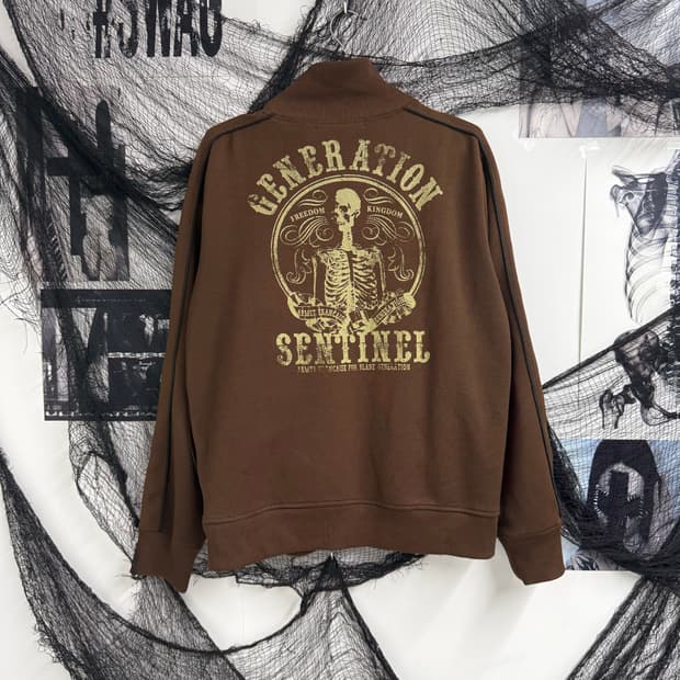 Punk mood skull printing jersey