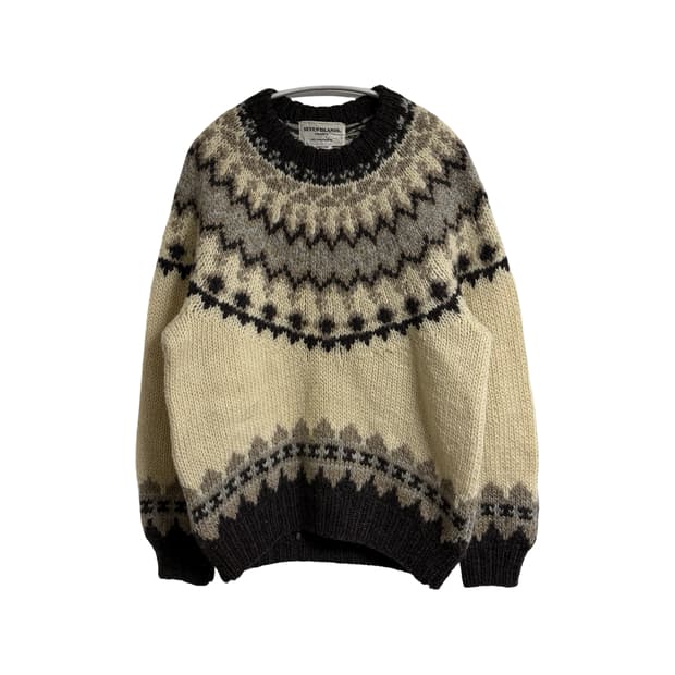 세븐아일랜드 컨트리 노르딕 패턴 울 니트 스웨터