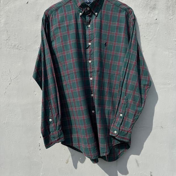 [XL] 폴로 랄프로렌 그린 체크 셔츠