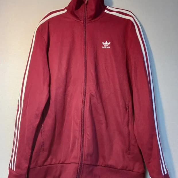 아디다스 버건디 트랙탑 저지 져지집업 95