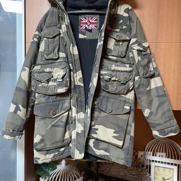 빈티지 밀리터리 후드점퍼 야상 