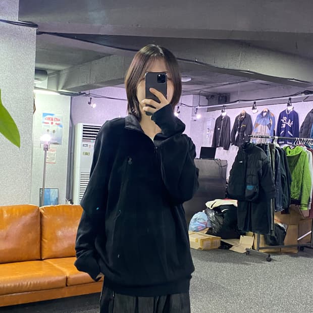 폴로 랄프로렌 블랙 하프집업 B3140