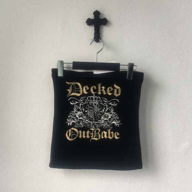 Velvet lettering tube top
