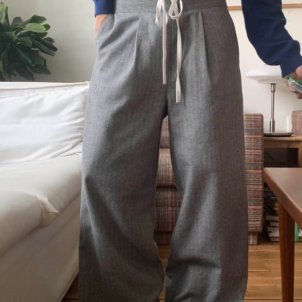 스트라이프 팬츠 (wool)