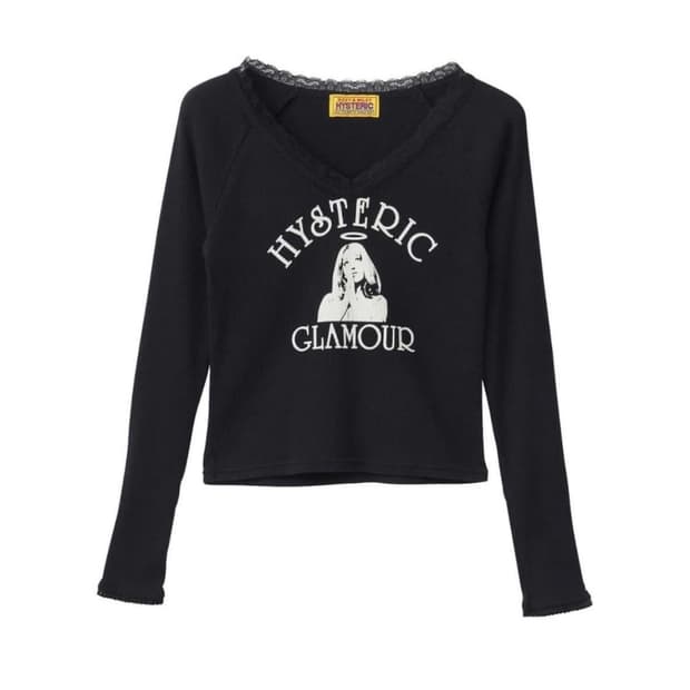 하루만/ 히스테릭글래머 엔젤 롱슬 101 리브 티셔츠