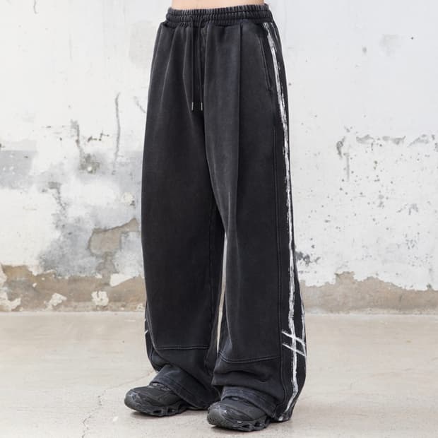 비긴202 / 핸드 페인팅 트랙 팬츠