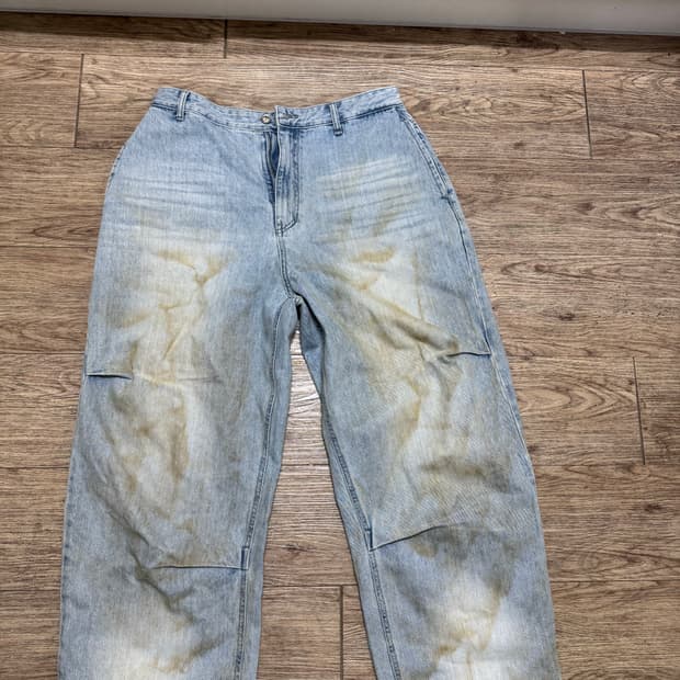 ETCE 오일 워시드 배기팬츠