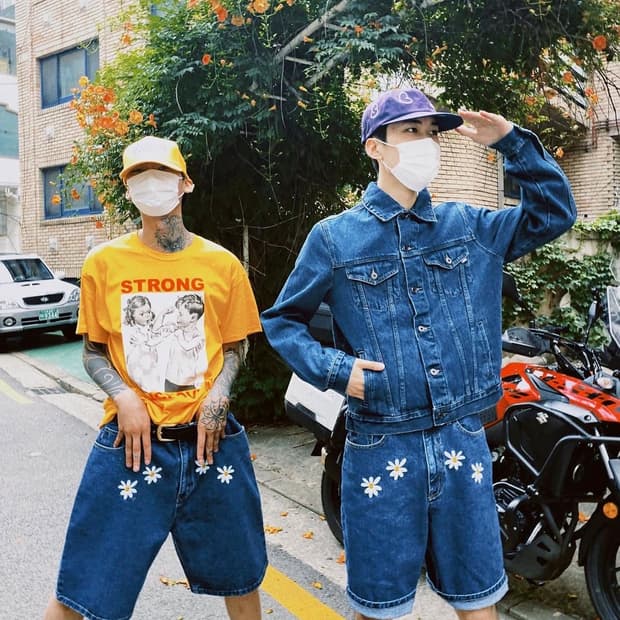 라브로스 데이지 데님 팬츠 [XL]