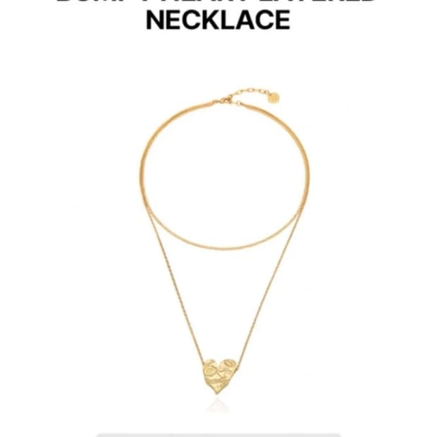 빈티지헐리우드 레이어드 하트목걸이
