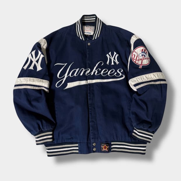 제프해밀턴 오버핏 뉴욕 양키즈 트윌 코튼 봄버 자켓