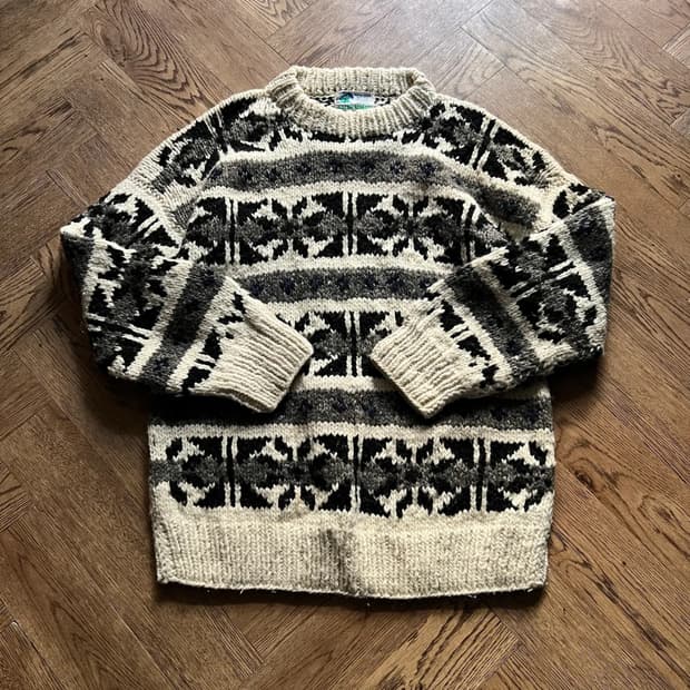 [L]90's Earth Traders 어스 트레이더 에콰도르 니트