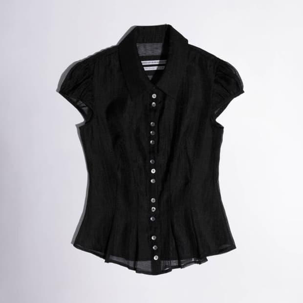 Sculptor 스컬프터 시어 블라우스 black M