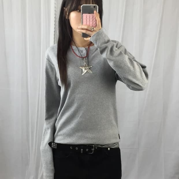 AVIREX U.S.A. Gray Henley Shirt