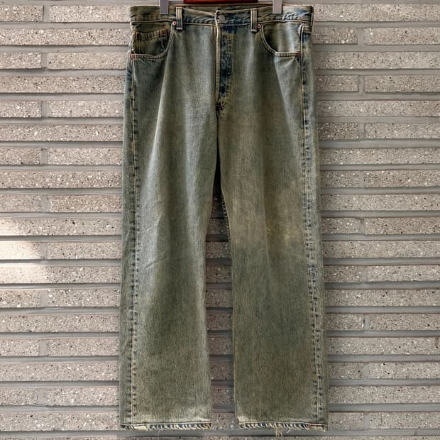 [36]90's 리바이스 501 USA Made 샌드스톤 워싱 데님 팬츠