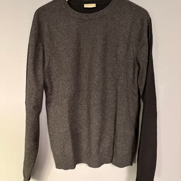 발렌시아가 그레이/블랙 니트 