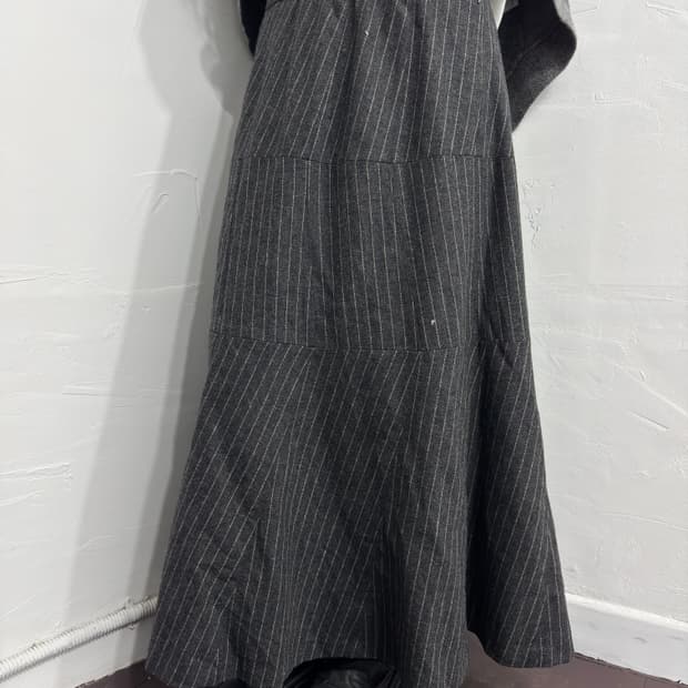 stripe long skirt