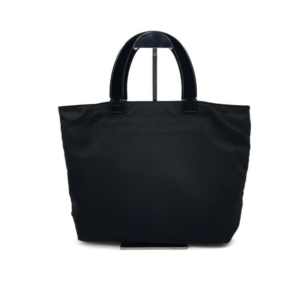 프라다 리나일론 블랙 플라스틱 핸들 토트백