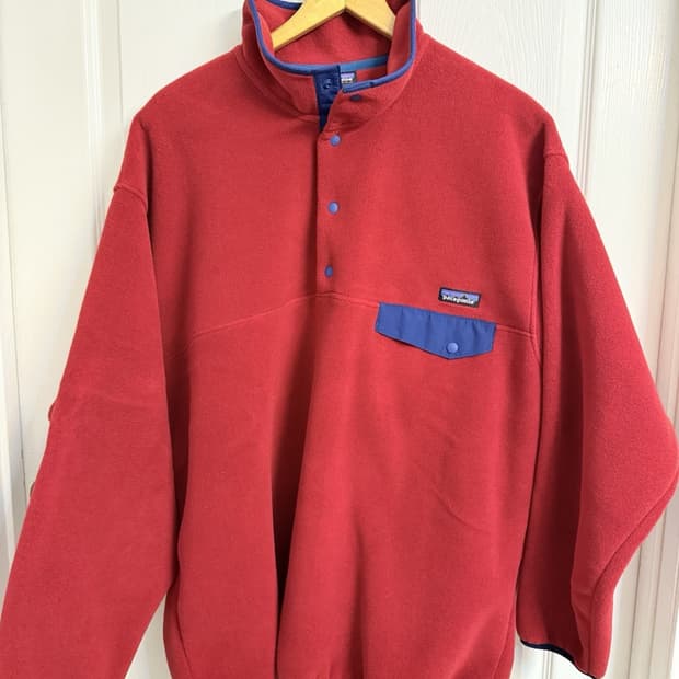 15FW 파타고니아 신칠라 스냅-T 레드/블루