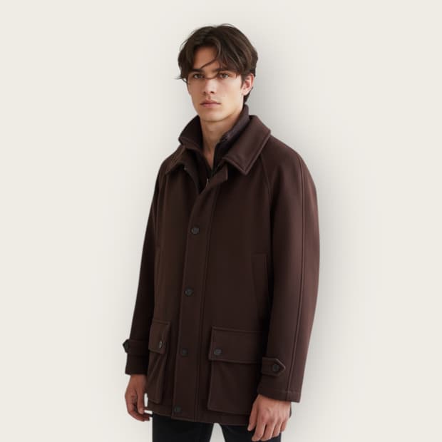 S/ 버버리 캐시미어 블렌딩 더블 레이어 코트