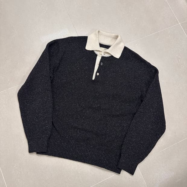 포터리 럭비니트 차콜 1사이즈