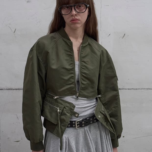 DETACHABLE-POCKET BLOUSON JACKET (KHAKI)