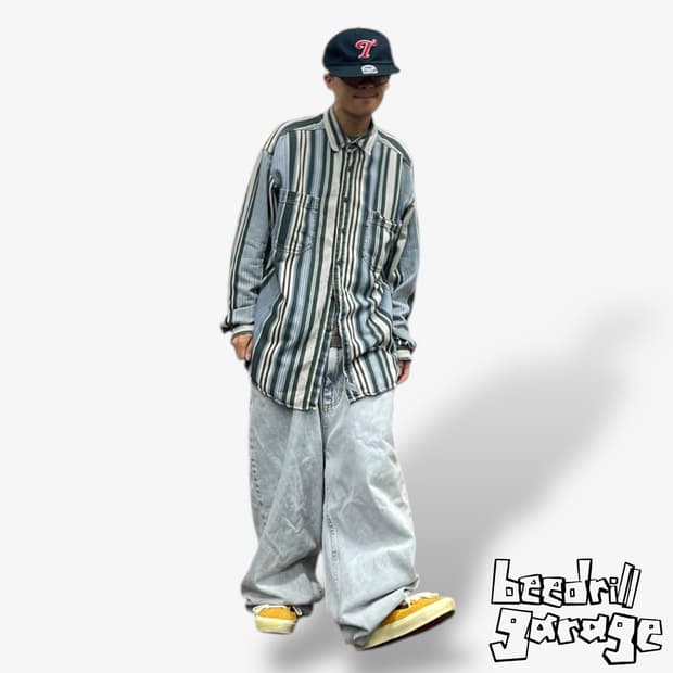 90s 리바이스 스트라이프 데님셔츠