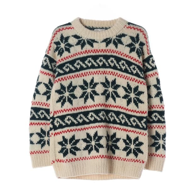 아메리칸빈티지 눈꽃 노르딕 패턴 니트 F