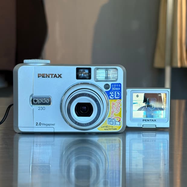 셀카가능)펜탁스 옵티오 230 실버 빈티지디카