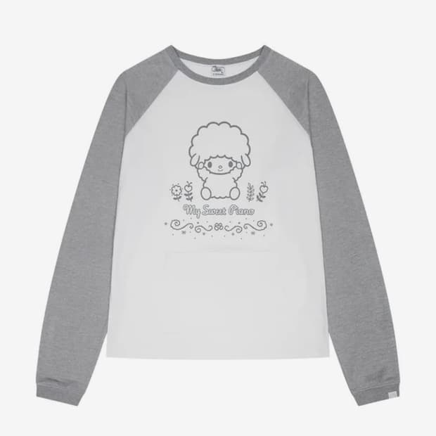 TUOMIO 뚜오미오 산리오 마이스위트피아노 롱슬리브 화이트