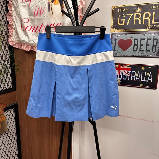 Puma ,Blue Sporty Pleated Skirt