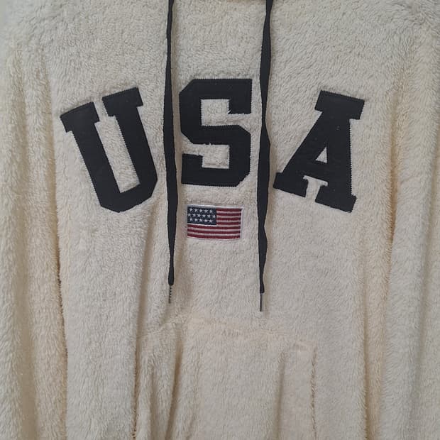 USA 후드티 아이보리 프리사이즈