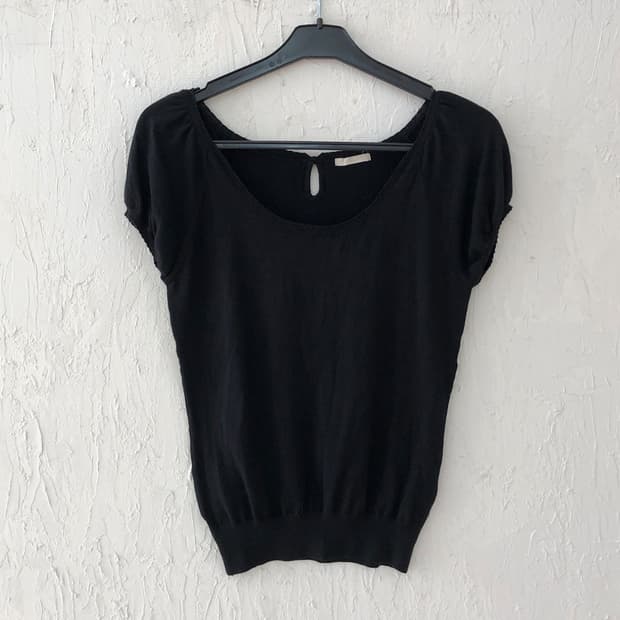 vintage black angel soft knit top