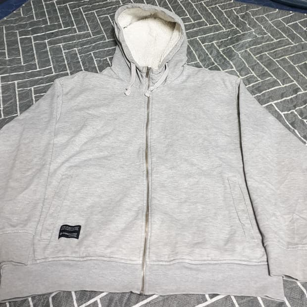 클라이드앤 루즈핏 혜비 안감양털 후드짚업 그레이 (XXL)