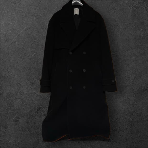 산드로옴므 블랙 더블 코트XL