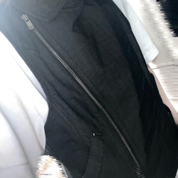 일본빈티지 갸루 베스트 조끼 블랙