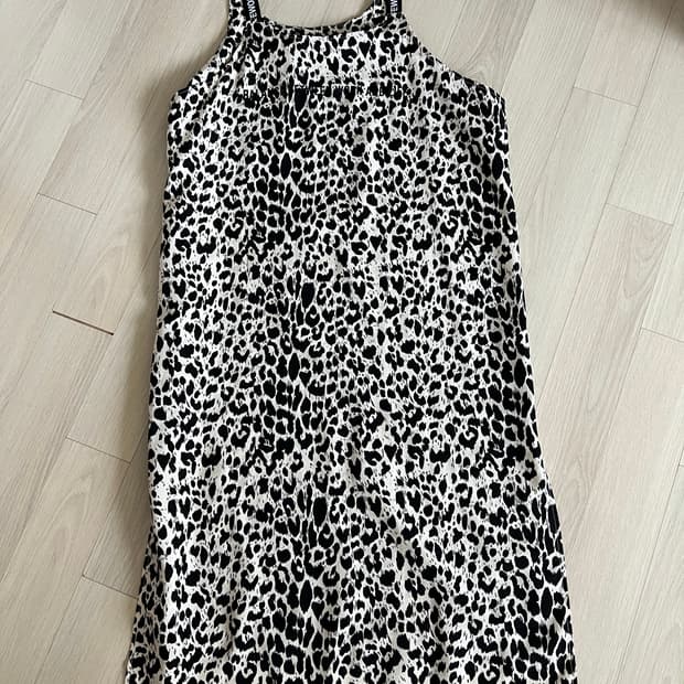 라이프워크 레오파드 패턴 뷔스티에 원피스