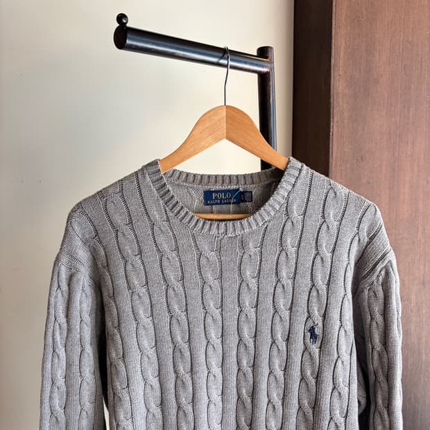 16598 - 폴로 랄프로렌 그레이 케이블 니트