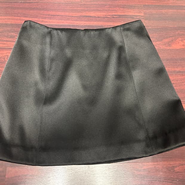 아르켓 새틴 미니 스커트 블랙 arket