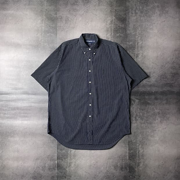 RALPH LAUREN 랄프로렌 네이비 체크 반팔 셔츠 A00769