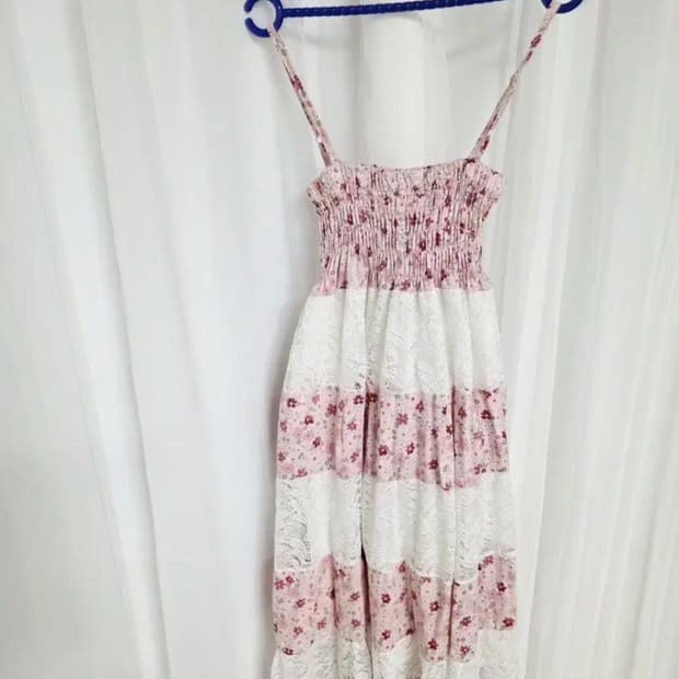 딸기깔 핑크  리얼패치원피스