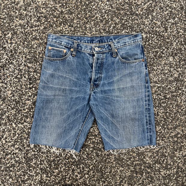 90s 리바이스 501 컷오프 데님 쇼츠 made in USA (32)